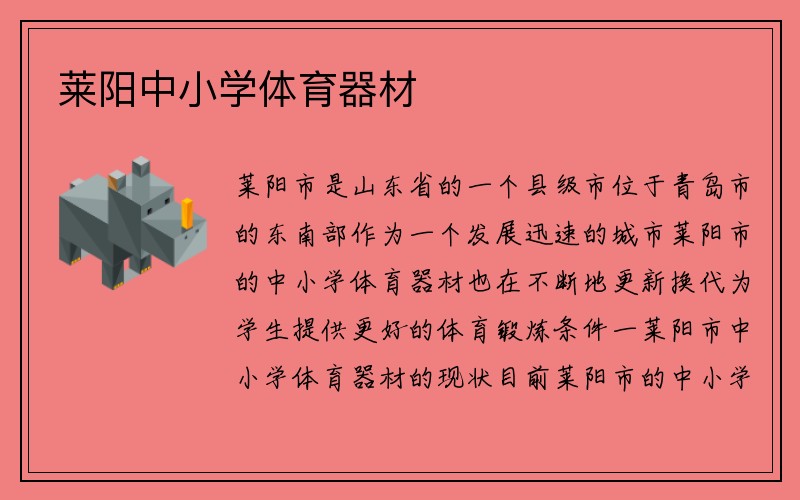 莱阳中小学体育器材